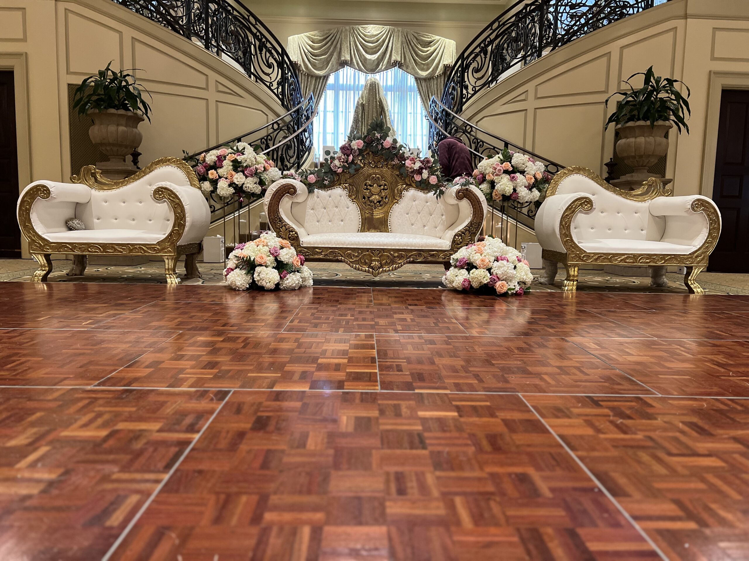 indian wedding reception stage decoration