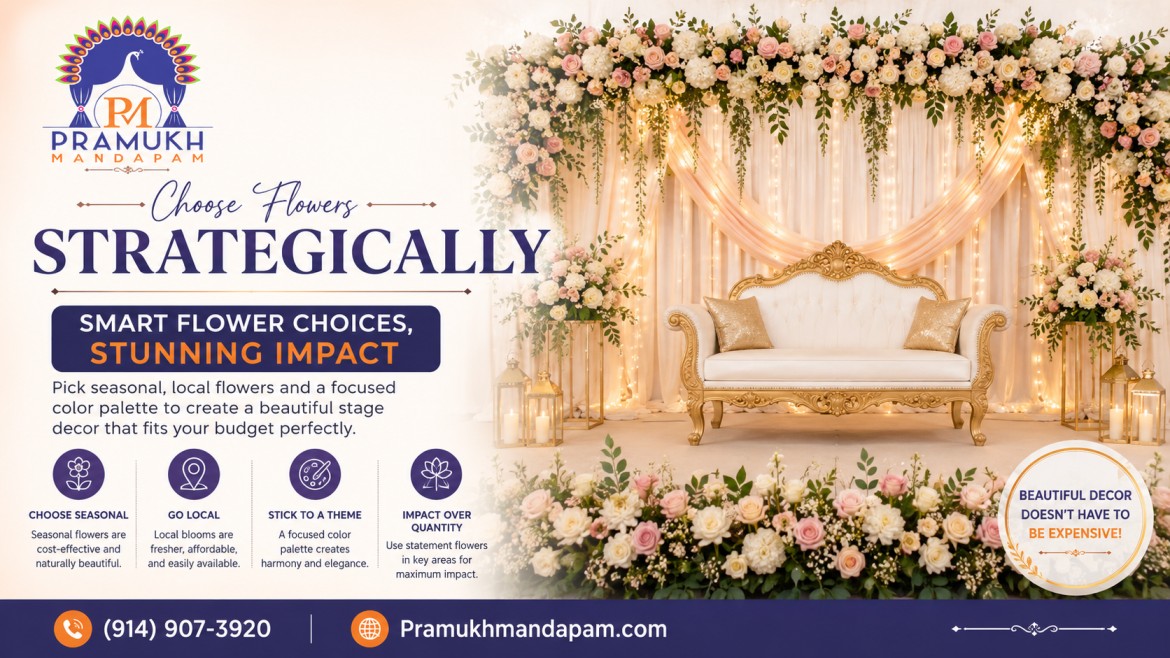 indian wedding reception stage decoration