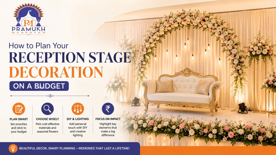 indian wedding reception stage decoration