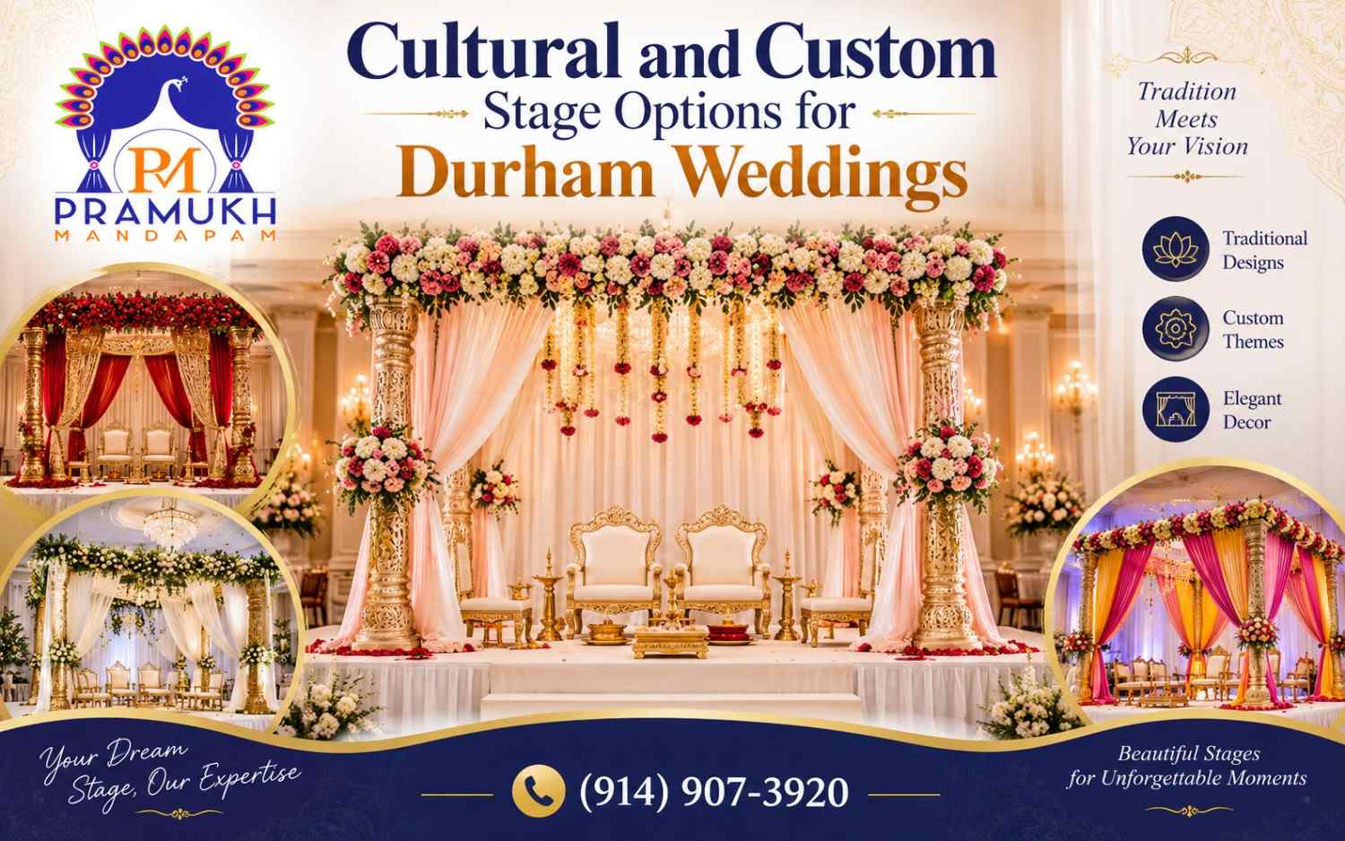 Cultural and custom stage options for Durham weddings​